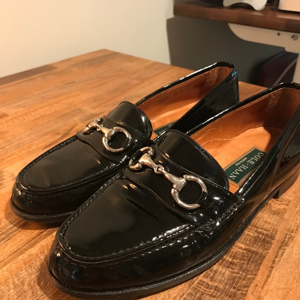 Vintage Cole Haan Patent Leather loafers  9.5
